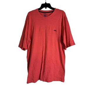 Joe Marlin Men’s Size XL T-Shirt Salmon Coral Logo Short Sleeve Casual Tee